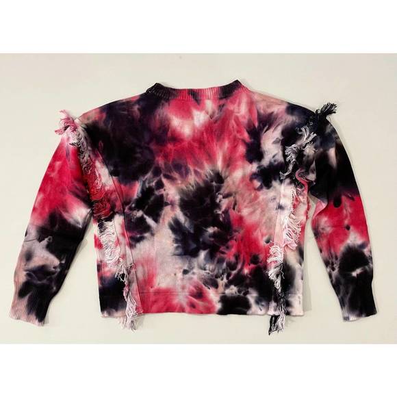 NEW CENTRAL PARK WEST remi fringe sweater in red/black - Picture 2 of 2